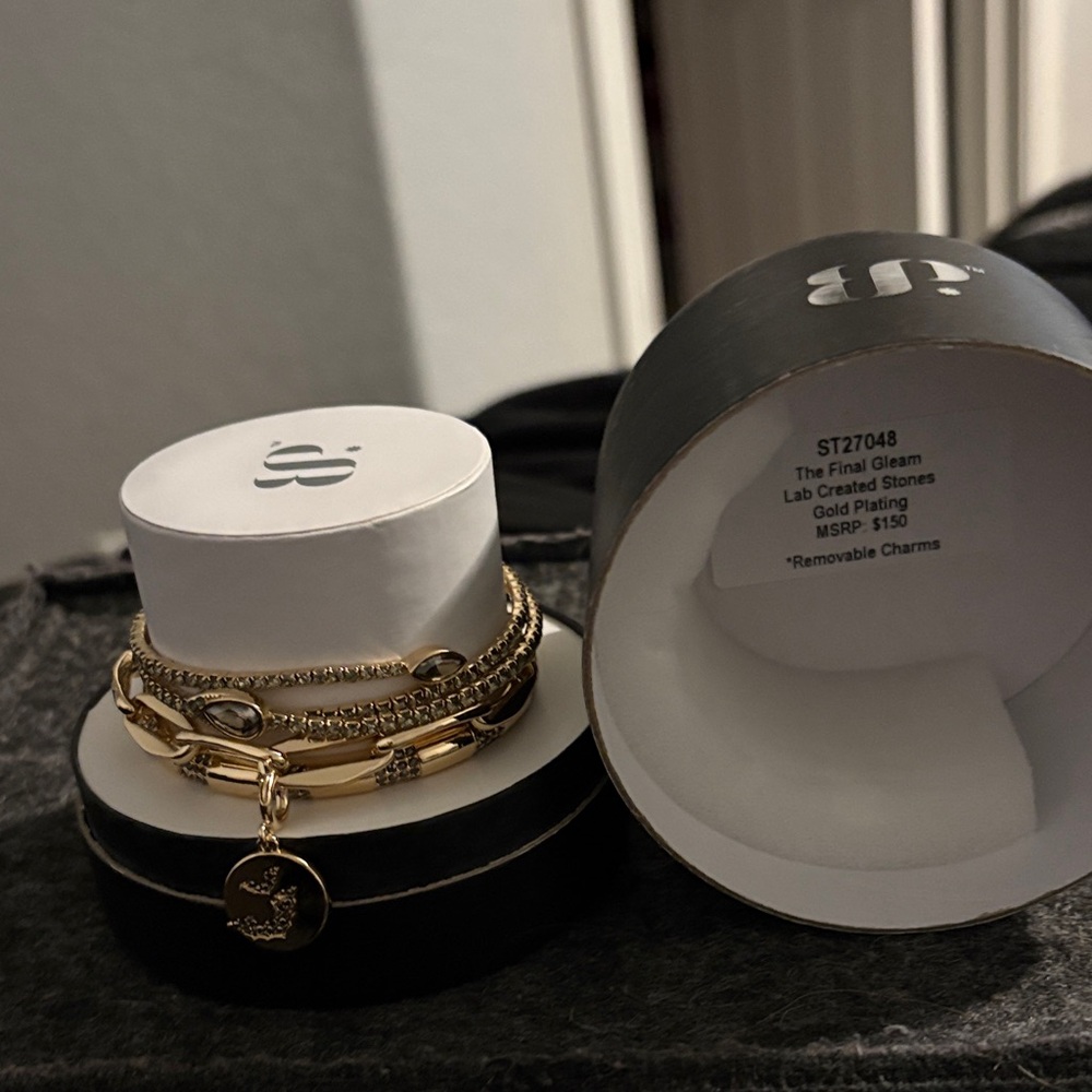 Gold Plated Bracelet with Charms